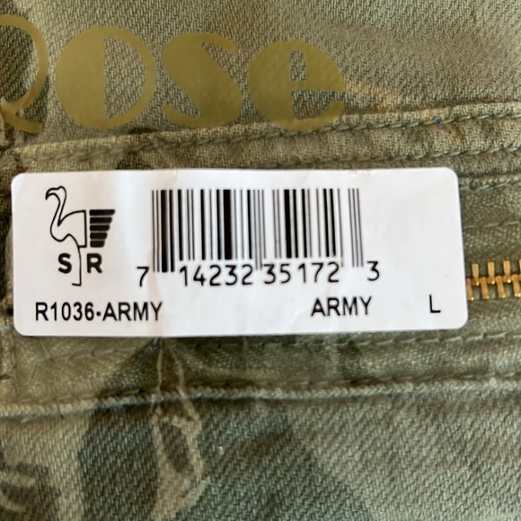 Sandrine Rose Women's Green Military Zip Jumpsuit Large ***NWT!!*** - Picture 9 of 9